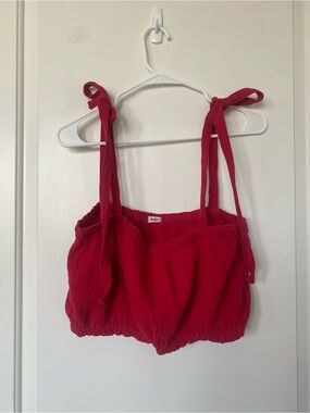 Bees & Bones Red Crop Top S/M